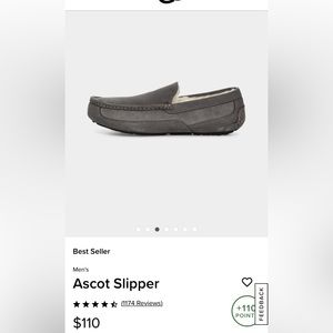 Mens Ugg Ascot Slippers size 11.5